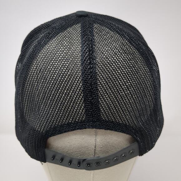 Double B. Trucking Snapback Trucker Hat Black One Size Adjustable Mesh Back Poly - Picture 6 of 9